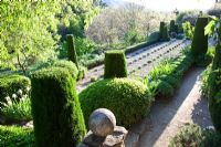 Terraced gardens - La Louve Garden, Provence, France