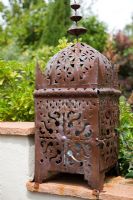 Rusty iron Moroccan lantern