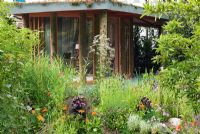 Home office and informal planting in 'The Skyshades Garden - Powered by Light' - Silver Medal Winner, RHS Chelsea Flower Show 2011
