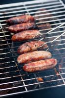 sausages on barbecue