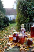 Some of Fionas jams and jellies - The Cottage Smallholder, Suffolk, UK
