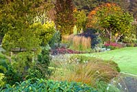 The Foliage Garden and The Plantsmans Garden at RHS Garden Rosemoor, Great Torrington, Devon, September 
