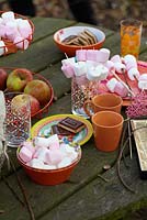 Sweets on picnic table