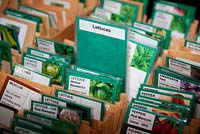 The Garden Museum. Seed packets at the plant fair