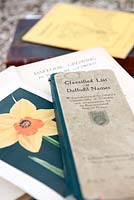 Selection of old books used for identifying Narcissus varieties
