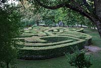 Maze in woodland area - Chateau du Rivau, Lemere, Loire Valley, France