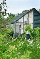 Back to back lean to greenhouse, with garden shed behind - The Mill House, Little Sampford, Essex