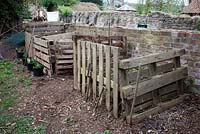 Compost area made of old pallets at The Dower House