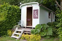 Old trailer used as garden shed