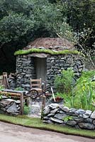 Motor Neurone Disease - a Hebridean Weavers Garden, a traditional blackhouse 