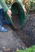Double digging - Adding compost