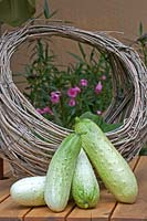 Cucumber in a basket