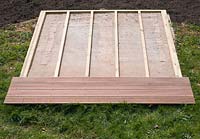 Creating a deck - decking boards on wooden framework