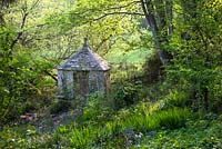 Folly in the Bog garden -formerly a pump - Cotswold Farmhouse 
 