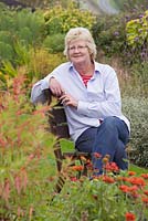 Garden owner Helen Boothman. September, Autumn 2014.