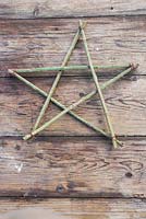 A festive star made from spindle cuttings. 