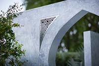 Metal detail in corner of archway. The Beauty of Islam. Chelsea Flower Show 2015
