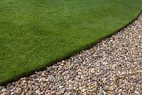 Perfectly cut and edged lawn
