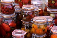 Jars of preserved Tomatoes