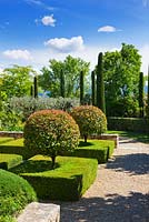 Garden in Luberon, France, Designed by Michel Semini: Formal clipped hedges - Wasserman garden 