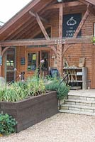 The Garlic Farm. Isle of Wight. Entrance of the restaurant