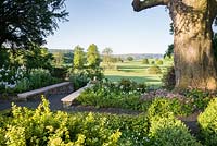 From the knot garden there are extensive views southwards of the surrounding landscape.