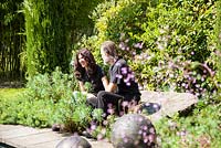Renate-Elisa and Lutz Hillen in their garden - July, Les Jardins de la Poterie Hillen