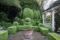 Iford Manor, Wiltshire. Early summer, Italiante garden designed by Harold Peto