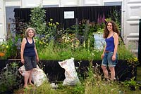 Monica and Jess at their stand at Hampton Court flower show