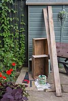 Materials required for creating an upcycled vertical planter