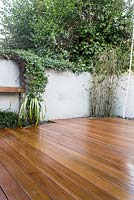 Decking in small urban garden, finished project