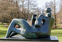 Henry Moore's statue of 'Reclining Mother and Child' at Kew Gardens, London