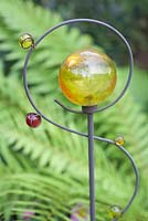 Coloured glass ball ornament