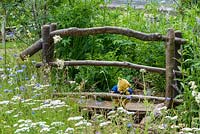 Wooden Bridge in Botanica World Discoveries: Winnie the Pooh Begins His Journey. RHS Hampton Court Palace Flower Show 2015