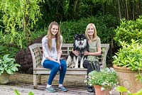 Claire Farthing with daughter, Danielle, and Ozzy, a Finnish lapphund.