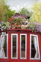 Roof garden on the canal boat in The Canal Boat Garden, BBC Gardener's World Live 2016