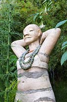 Female statue. Sculptor and ceramicist Marcia Donahue's garden in Berkeley, California.