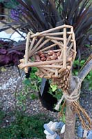 woven willow bird feeder