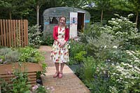 RHS Chelsea Flower Show 2012 Jo Thompson garden designer of A Celebration of Caravanning show garden