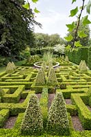 Bourton House Garden, Gloucestershire. Mid summer. The formal knot garden