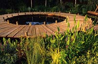 Hampton Court FS 2003 design Grant Tatlock circular wooden board walk round informal pond