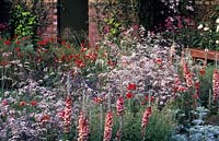 Chelsea Flower Show 2008 design Denise Preston cottage garden border with Anthriscus sylvestris Ravenswing and summer flower per