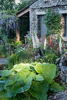 Stone cottage in show garden. Welcome to Yorkshire garden, Sponsor: Welcome to Yorkshire, RHS Chelsea Flower Show, 2018.

