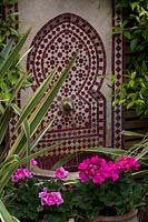 Moroccan tiled fountain