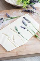 Salt dough with impressions of lavender flowers once removed 