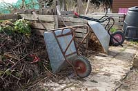 Wheelbarrows and compost bins