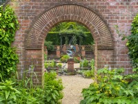 Entrance to the sunken garden at East Ruston gardens in Norfolk June