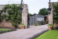 Entrance to Gordon Castle Walled Garden, Scotland in July