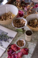 Step by step of making pot pourri, the ingredients
