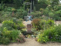 Sunken garden at East Ruston Old Vicarage gardens in Norfolk September